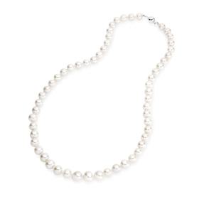 Silver-7x75mm-Cultured-Freshwater-Pearl-Necklet on sale