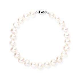 Silver+7x7.5mm+Cultured+Freshwater+Pearl+Bracelet