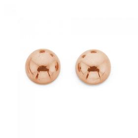 9ct-Rose-Gold-Dome-Stud-Earrings on sale