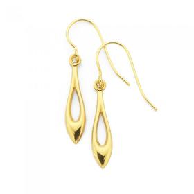 9ct-Gold-Marquise-Drop-Earrings on sale