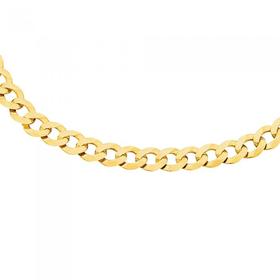 9ct+Gold+55cm+Solid+Flat+Curb+Chain