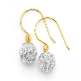 9ct-Gold-Crystal-Ball-Drop-Earrings on sale