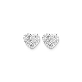 Silver-Heart-Earrings on sale