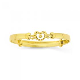 9ct-Gold-40mm-Expandable-Baby-Bangle on sale