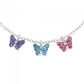 Silver-Crystal-Butterfly-Necklace on sale
