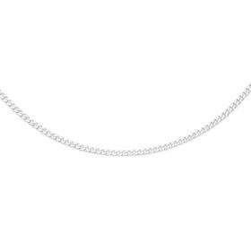 Silver+55cm+Diamond+Cut+Solid+Curb+Chain