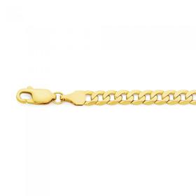 9ct-Gold-20cm-Solid-Curb-Bracelet on sale