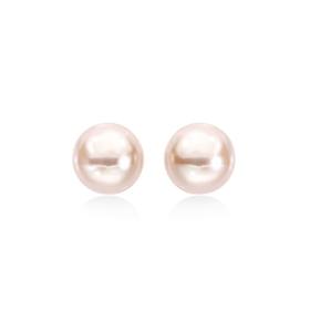 9ct+Gold+Pink+Cultured+Freshwater+Pearl+Stud+Earrings