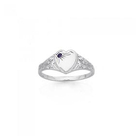 Silver-Signet-Children-Ring on sale