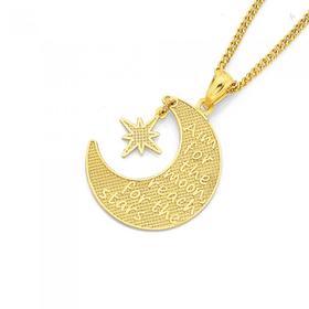 9ct-Gold-Aim-for-the-Moon-Stars-Pendant on sale