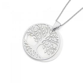 Silver-Mother-of-Pearl-Tree-of-Life-Pendant on sale