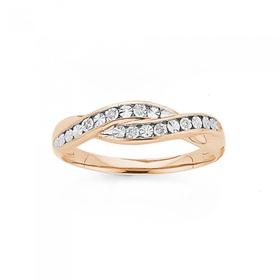 9ct-Rose-Gold-Diamond-Crossover-Swirl-Ring on sale