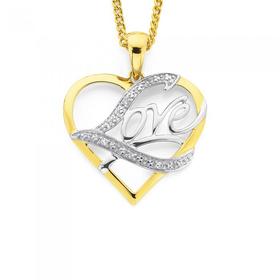 9ct-Gold-Diamond-Love-Heart-Pendant on sale