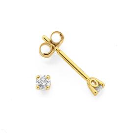 9ct-Gold-Diamond-Stud-Earrings on sale