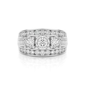 9ct-White-Gold-Diamond-Wide-Trilogy-Dress-Ring on sale