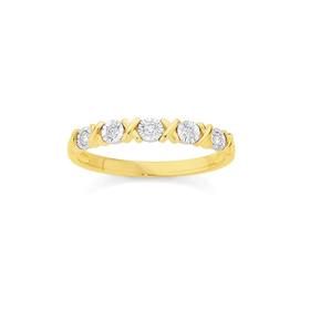 9ct-Gold-Diamond-Hugs-Kisses-Band on sale