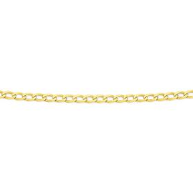 9ct-Gold-40cm-Solid-Curb-Chain on sale