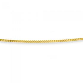 9ct+Gold+40cm+Solid+Curb+Chain