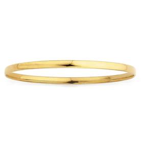 9ct+Gold+4x62mm+Solid+Bangle