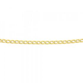 9ct+Gold+25cm+Solid+Curb+Anklet