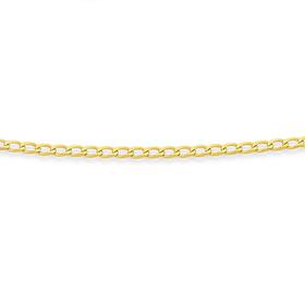 9ct+Gold+55cm+Solid+Curb+Chain