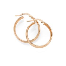 9ct-Rose-Gold-20mm-Hoop-Earrings on sale