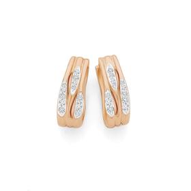 9ct-Rose-Gold-Diamond-Three-Bar-Huggie-Earrings on sale