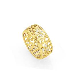 9ct+Two+Tone+Gold+Tree+of+Life+Ring