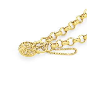 9ct-Gold-19cm-Solid-Belcher-Diamond-Padlock-Bracelet on sale