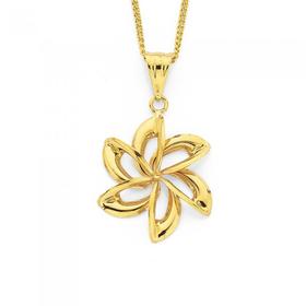 9ct-Gold-Flower-Pendant on sale