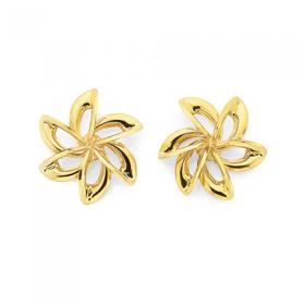 9ct-Gold-Flower-Stud-Earrings on sale