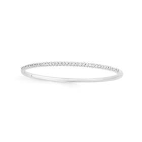 9ct-White-Gold-Diamond-Bangle on sale