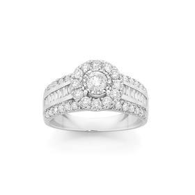 Limited-Edition-9ct-White-Gold-Diamond-Halo-Shoulder-Set-Ring on sale