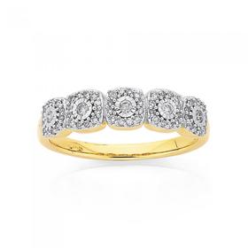 9ct-Gold-Diamond-Dress-Ring on sale