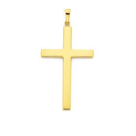 9ct-Gold-Polished-Cross-Pendant on sale