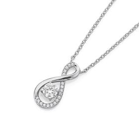 Silver-CZ-Infinity-Pendant on sale