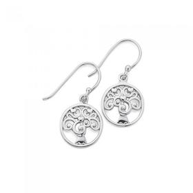 Silver-Spiritual-Scroll-Tree-Earrings on sale