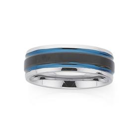 Stainless-Steel-Black-Gents-Ring on sale