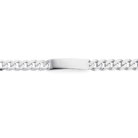 Silver-Curb-ID-Bracelet on sale