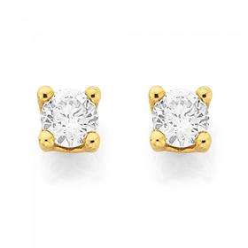 9ct-Gold-Diamond-Stud-Earrings on sale