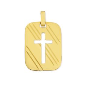 9ct-Gold-Dogtag-with-Cross-Cutout-Pendant on sale