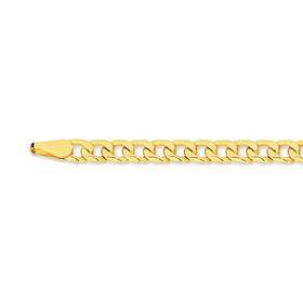9ct-Gold-55cm-Solid-Bevelled-Curb-Chain on sale