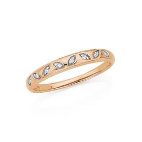 9ct-Rose-Gold-Diamond-Set-Leaf-Ring on sale