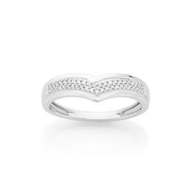 9ct-White-Gold-Diamond-V-Shape-Dress-Band on sale