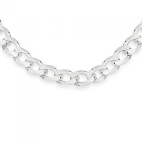 Silver-55cm-Solid-Bevelled-Curb-Chain on sale