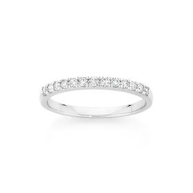 18ct+White+Gold+Diamond+Band