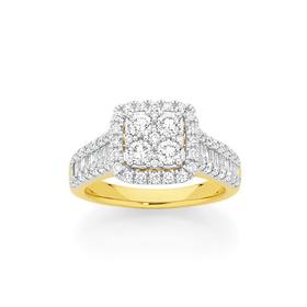 Limited-Edition-18ct-Gold-Cushion-Shape-Dress-Ring on sale