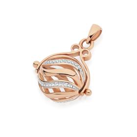 9ct+Rose+Gold+Two+Tone+Spinner+Pendant