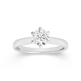 Alora+14ct+White+Gold+1+Carat+Lab+Grown+Solitaire+Diamond+Ring