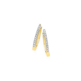 9ct-Gold-Diamond-Huggie-Earrings on sale